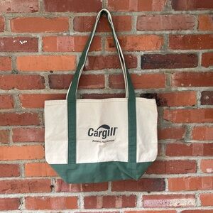 Vintage Cargill Boat Tote Vitronic Canvas Green Bag